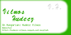 vilmos hudecz business card